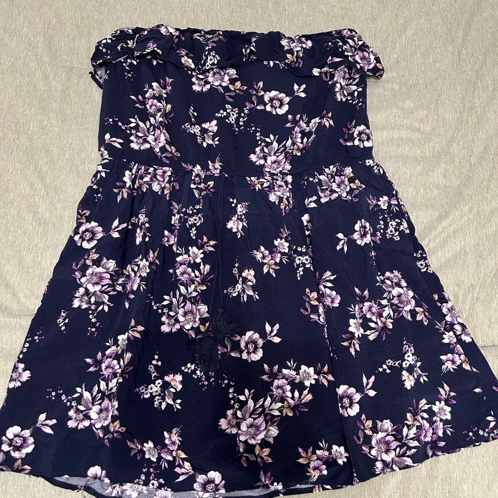 Floral strapless sundress dress